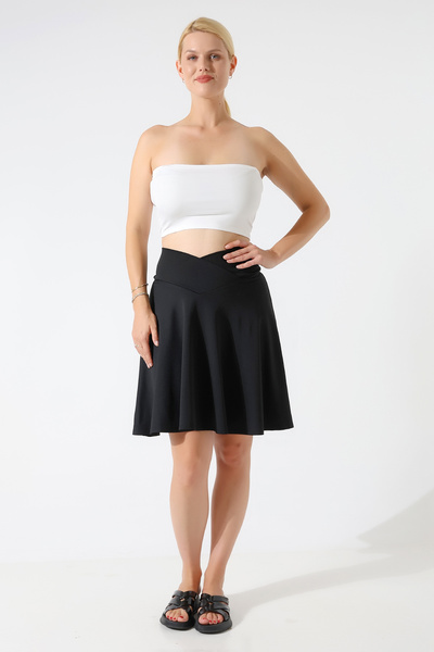 WAYS Fusta neagră pentru femei Diver cu centură încrucișată