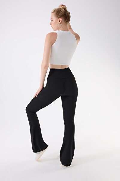 İmaj 717 Black Color Recovery and Extra Flexible Effect Normal Waist Spanish Leggings