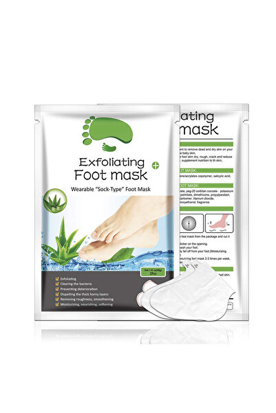 NOVA KISS Mască exfoliantă pentru picioare cu aloe vera, reparare profundă