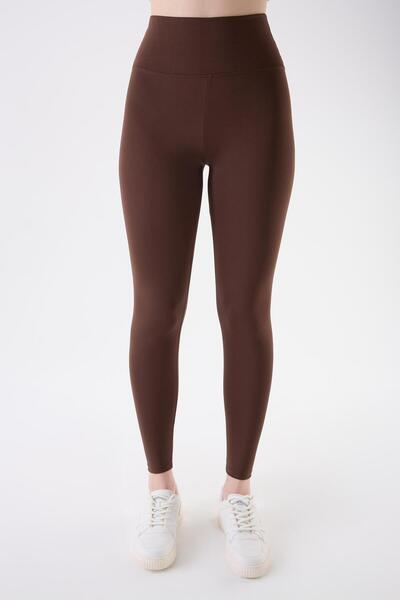 İmaj 706 Brown Color Normal Waist Leggings with Recovery and Extra Stretch Effect