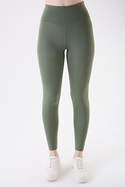 İmaj 490 Green Color Normal Waist Leggings with Recovery and Extra Stretch Effect