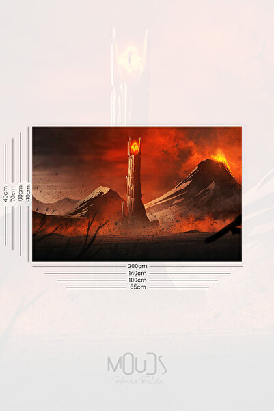 Moud's Yüzüklerin Efendisi Sauron'un Gözü Desenli Duvar Örtüsü Duvar Halısı Tapestry Süet Dokulu Kumaş