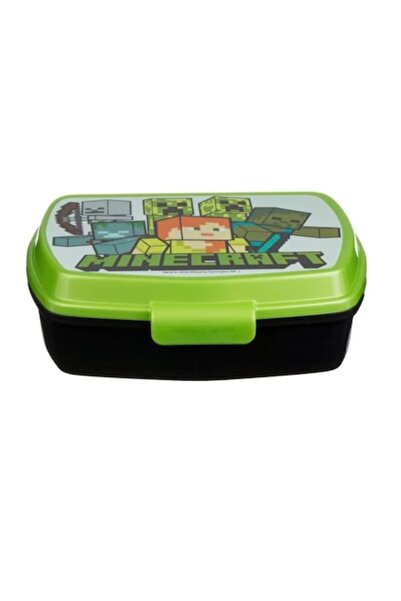 OEM Lunchbox for Kids, Minecraft, Plastic, Black/Green, 630ml