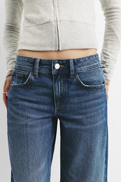 Pull & Bear Düz kesim düşük bel jean