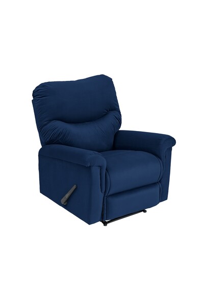Lazy Vibes Velvet Rocking Recliner Chair - Dark Blue - NZ110