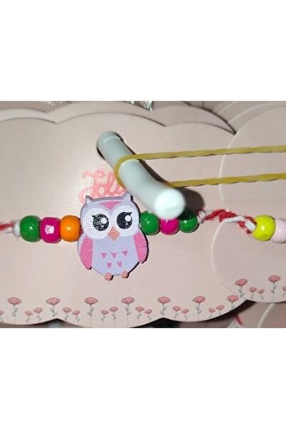 Flippy Martisor Multicolor Bracelet for Kids Random, White-Red String, Wooden Pendants, Martisor Models, Flippy