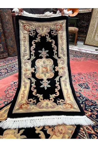 RD RAMAZAN DAĞ EL HALI SANATI El Dokuma Kabartmalı Çin Halısı 130x60