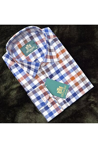 Seğmen Slim Fit Pamuklu Kareli Erkek Gömlek