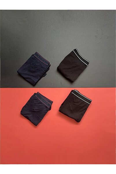 KOTA Erkek Boxer 4'lü Set, Modal Pamuklu Lacivert Siyah (Kota Marka )