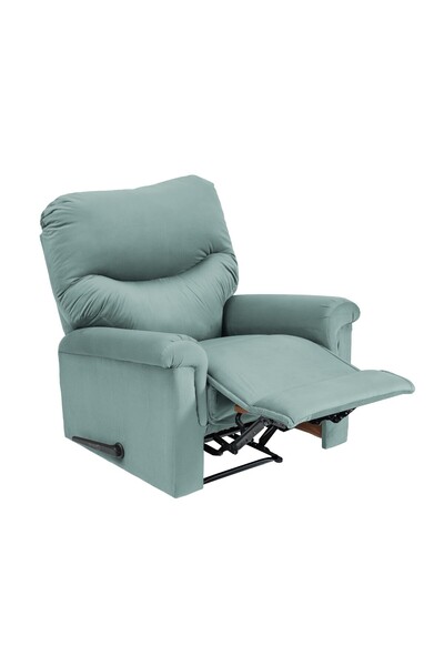 Lazy Vibes Velvet Rocking Recliner Chair - Light Turquoise - NZ110