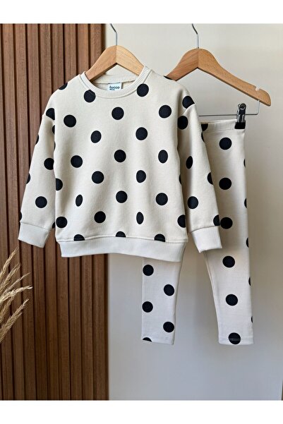 Alvadonna Polka Dots Girl's Bottom and Top Leggings Set