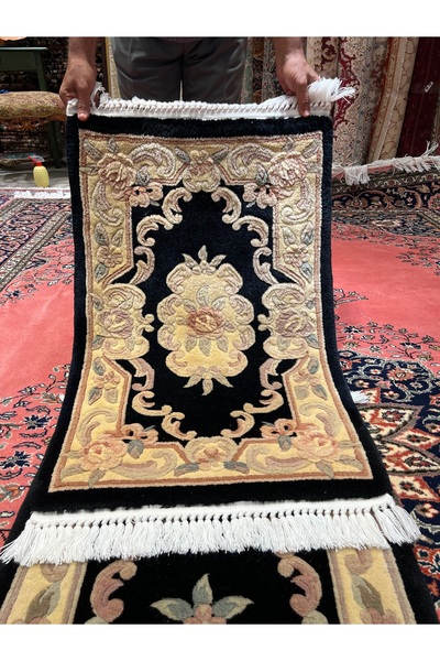 RD RAMAZAN DAĞ EL HALI SANATI El Dokuma Kabartmalı Çin Halısı Ebat 100x60