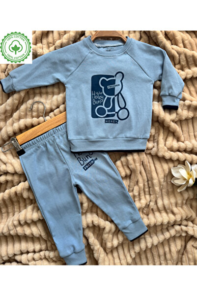 poplinçocuk Cemre Bebe %100 Pamuk Organik Çocuk Uzun Kollu 2'li Pijama Takımı