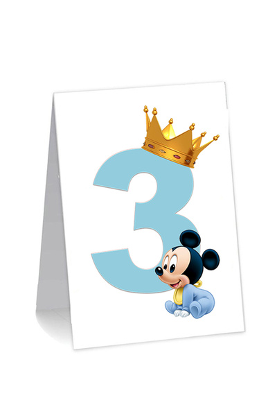 OEM Mickey Mouse Table Number - Set of 10 pcs