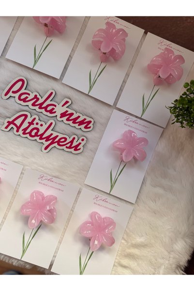 SOFT 10 adet söz nişan doğum kına bride hediyelik pembe lotus toka (GÜNCELLENDİ 8 cm)