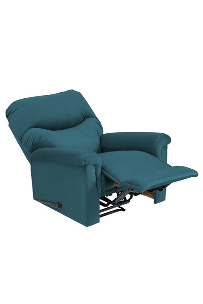 Lazy Vibes Velvet Rocking Recliner Chair - Dark Turquoise - NZ110