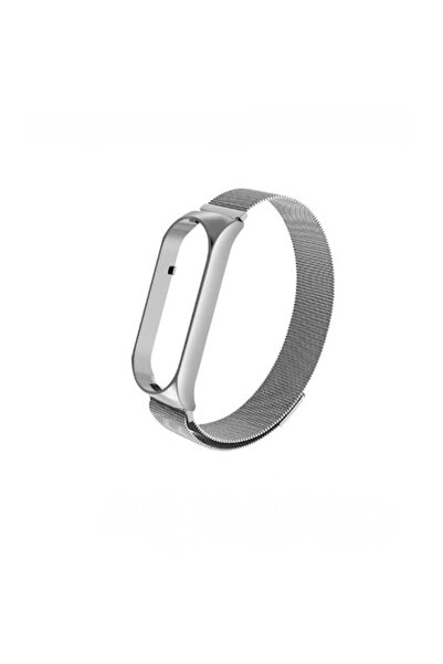 digital-play Replacement Bracelet Digital-Play, Stainless Steel, for Xiaomi Mi Band 5, Magnetic Closure, Silver
