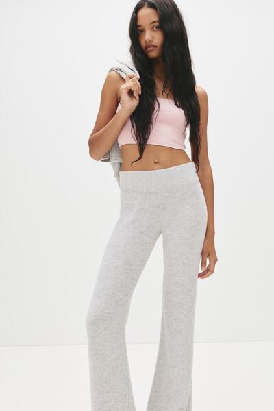 Pull & Bear Yumuşak dokunuşlu çan paça pantolon