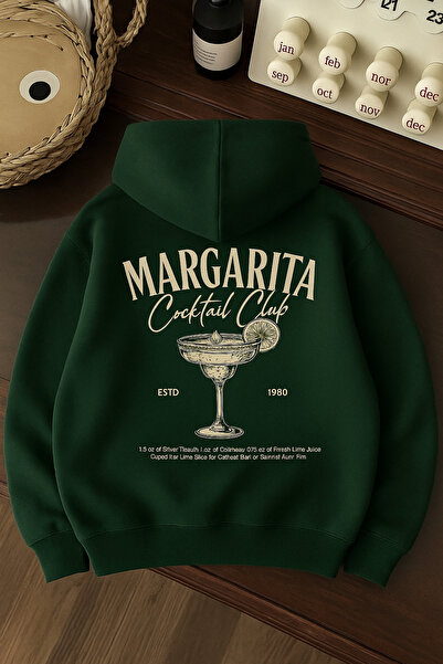 SVART WEAR Margarita Drink He oversized Cotton Casual Hoodie K με κουκούλα Φο...