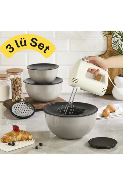 VİALEX وعاء متعدد الاستخدامات للخلط والتخزين سعة 3 لترات، مقاسات صغيرة-متوسطة...