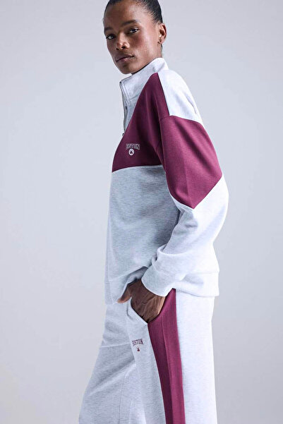 DeFacto Nba Boston Celtics Light Gray Women's Sweatshirt E8935Ax/Gr421