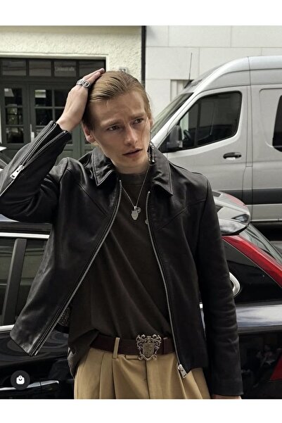 CE-YIL DERİ ÜRÜNLERİ MEN'S GENUINE LEATHER COAT