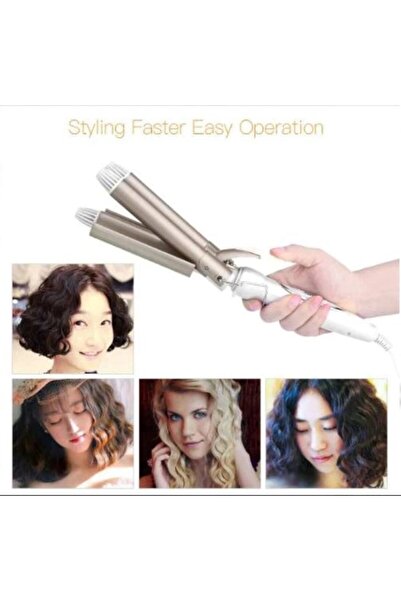 Sale4u Hair curler, 3 tubes 25 mm, temperature 170-220 °C