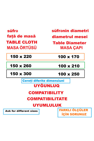 Zeren Home Piko Gold Wrap Detailed Polyester Linen Carefree Tablecloth Red