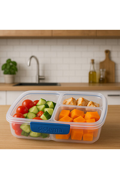 Sistema To Go 820ml 3-Compartment Clip-On Storage Container – Bpa-Free