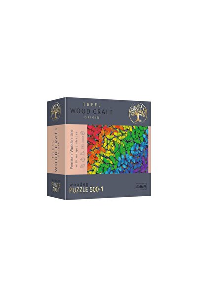 Trefl PUZZLE DIN LEMN 500+1 PIESE FLUTURASII COLORATI