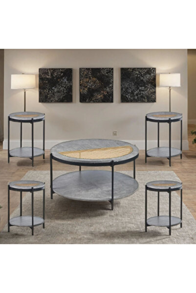 Tasamem Dafia 5-piece wooden tea table set