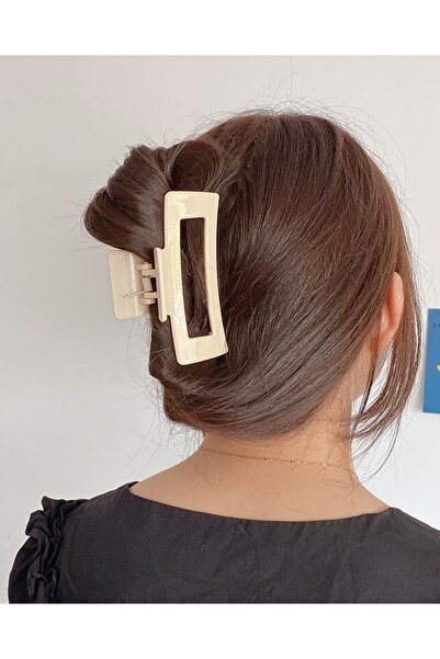 YOYYO Model dreptunghiular cu cataramă cu 2 piese pentru femei, bej-maro