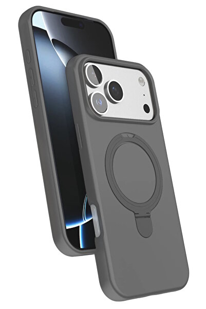 m.tk moveteck iPhone 17 Pro Max Kılıf Magsafe Halkalı Extra Standlı içi Kadif...