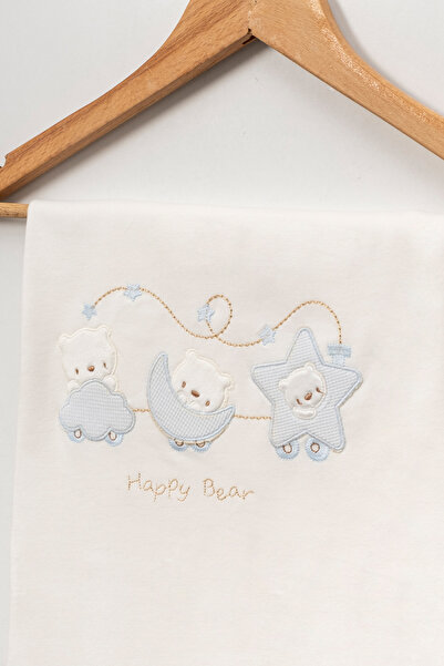 Bebitof Cute Trendy Teddy Bear Patterned 10-Piece Boxed Newborn Hospital Release Bodysuit Set