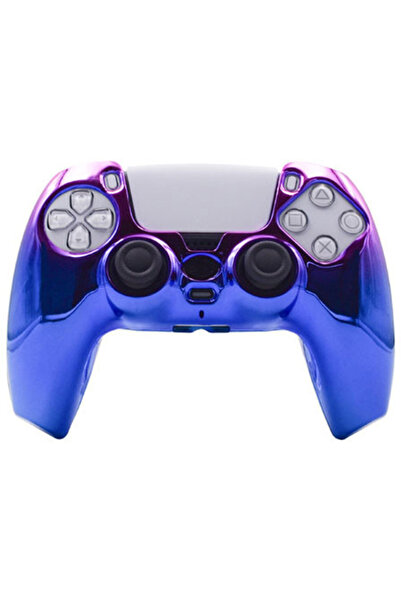 No branded Husa Protectie Completa Controller PS5 Crystal Clear, Electroplating Chrome Mov, Anti-Socuri