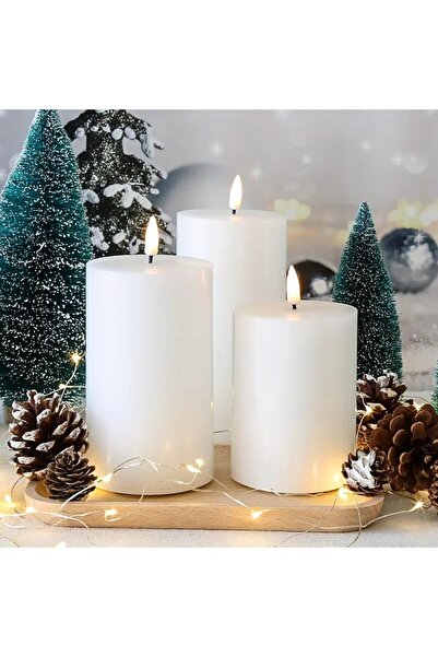 Triple Cylinder Baton Candle Set