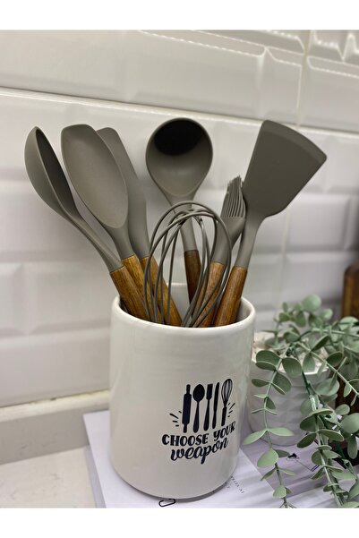 magical dreams 7 Piece Silicone Serving Set + Ceramic Spoon Holder