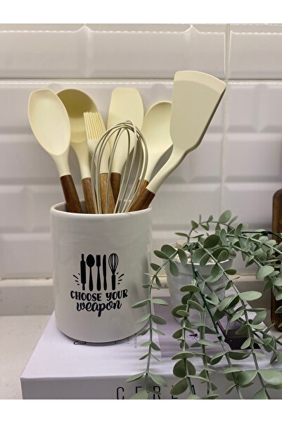 magical dreams 7 Piece Silicone Serving Set + Ceramic Spoon Holder