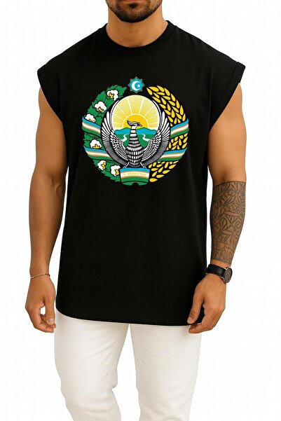 Bahriyeli Collection Oversize Tashkent Emblem of Uzbekistan Coat of Arms Ches...