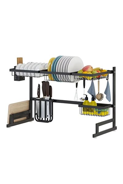 EMATTEIRO Scurgător Vase Deasupra Chiuvetei cu Suport Tacâmuri, 85x52x32 cm, ...