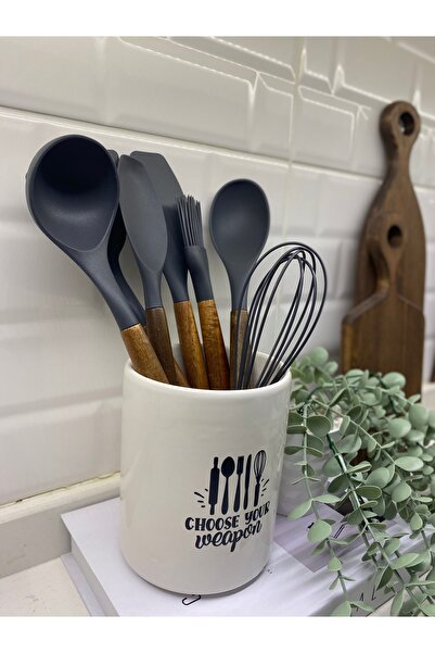 magical dreams 7 Piece Silicone Serving Set + Ceramic Spoon Holder