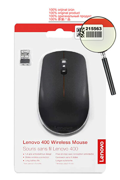 LENOVO 400 Kablosuz Mouse + Flash Bellek Ikili Set