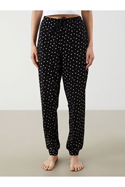 LC Waikiki Elastic Waist Polka Dot Women's Jogger Pajama Bottoms