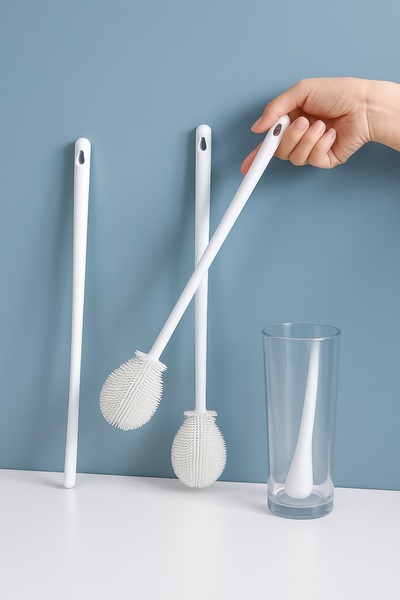 poswicon Kavanoz ve Biberon Yıkama Fırçası Silikon 1 adet beyaz özel seri