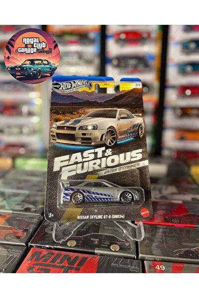 HOT WHEELS NISSAN SKYLINE GT-R (BNR34) - BRIAN O'CONNER - FAST AND FURIOUS - ...