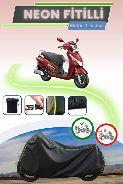 Cemku Cool غطاء محرك متوافق مع نيون فيتيل هيرو دويت 125 باللون الأسود