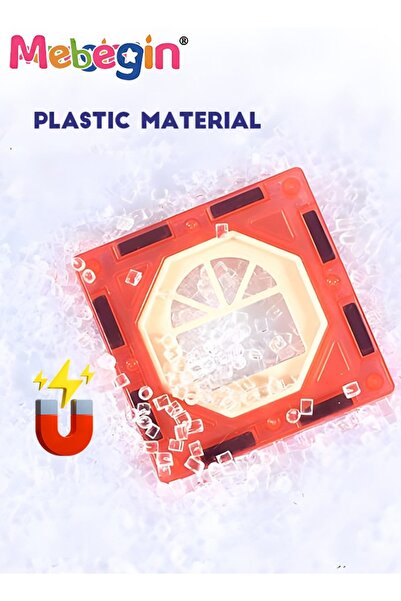 MEBEGIN 111 قطعة من مكعبات بناء المسارات الملونة مع أضواء للأطفال، ألواح مغناطيسية ثلاثية الأبعاد، بناء ربط للأطفال