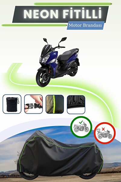 Cemku Cool قفل أسود قماش مجدّل حقيبة، لا يناسب ماركة SYM Jet 14 200i Motor Ca...