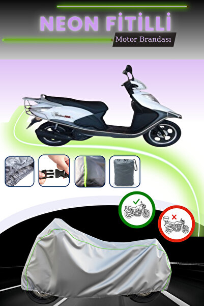 Cemku Cool قماش دراجة نارية متوافق مع Gray Lock Neon Fitilli Kuba Raden 125