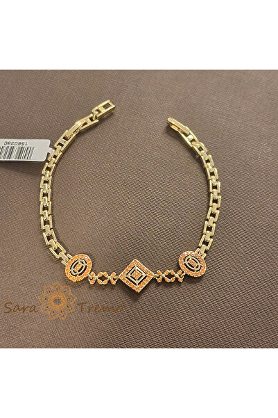 SaraTremo Brățara Regalia – placată aur 14K cu mecanism reglabil 18-20 cm